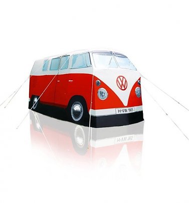 Retro Red VW Camper Van Exact Scale Replica Tent Retro Red VW Camper Van Exact Scale Replica Tent