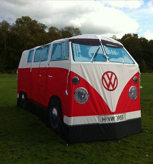 Retro Red VW Campervan Exact Scale Replica Tent Retro Red VW Campervan Exact Scale Replica Tent