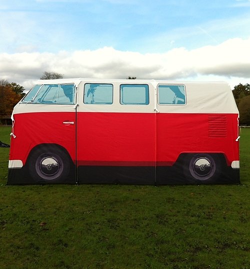 Retro Red VW Campervan Exact Scale Replica Tent Retro Red VW Campervan Exact Scale Replica Tent