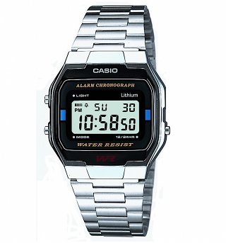 Retro Silver Classic Digital Watch A163WA-1QES from Casio Retro Silver Classic Digital Watch A163WA-1QES from Casio