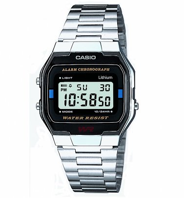 Retro Silver Classic Digital Watch A163WA-1QES from Casio Retro Silver Classic Digital Watch A163WA-1QES from Casio