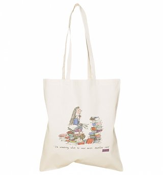 Roald Dahl Matilda Quote Canvas Tote Bag Roald Dahl Matilda Quote Canvas Tote Bag