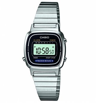 Silver Slimline Retro Digital Watch LA670WEA-1EF from Casio Silver Slimline Retro Digital Watch LA670WEA-1EF from Casio