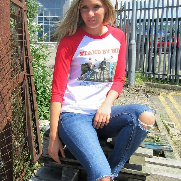 Stand By Me Rail Tracks White And Red Raglan Baseball T-Shirt Stand By Me Rail Tracks White And Red Raglan Baseball T-Shirt
