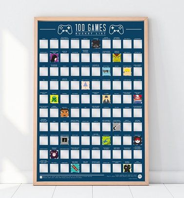 100 Games Bucket List Scratch Poster 100 Games Bucket List Scratch Poster