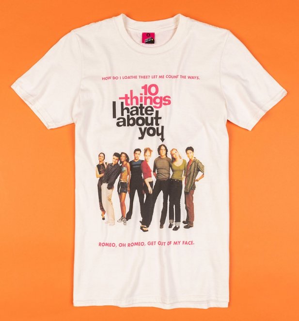 10 Things I Hate About You Movie Poster Ecru T-Shirt