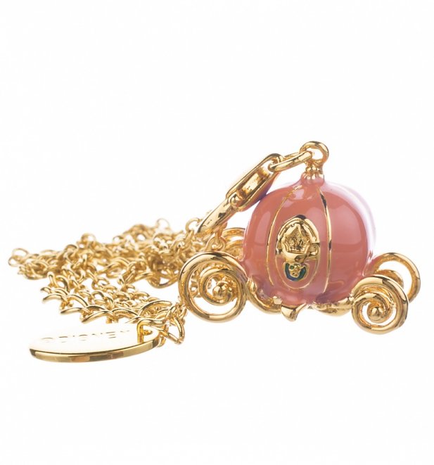 14Kt Gold Plated And Enamel Cinderella Pumpkin Carriage Charm And Necklace from Disney Couture 14Kt Gold Plated And Enamel Cinderella Pumpkin Carriage Charm And Necklace from Disney Couture