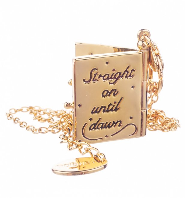 14Kt Gold Plated Tinker Bell Fairy Tale Book Charm And Necklace from Disney Couture 14Kt Gold Plated Tinker Bell Fairy Tale Book Charm And Necklace from Disney Couture