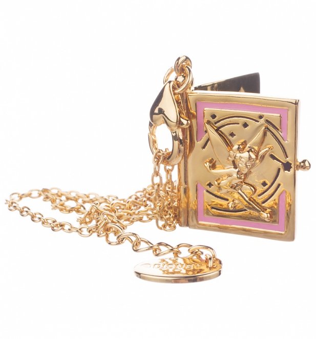 14Kt Gold Plated Tinker Bell Fairy Tale Book Charm And Necklace from Disney Couture 14Kt Gold Plated Tinker Bell Fairy Tale Book Charm And Necklace from Disney Couture