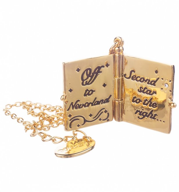 14Kt Gold Plated Tinker Bell Fairy Tale Book Charm And Necklace from Disney Couture 14Kt Gold Plated Tinker Bell Fairy Tale Book Charm And Necklace from Disney Couture