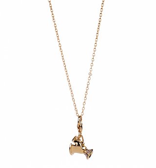 14kt Gold Plated Beauty & The Beast Chip Teacup Charm Necklace from Disney Couture 14kt Gold Plated Beauty & The Beast Chip Teacup Charm Necklace from Disney Couture