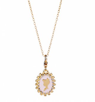 14kt Gold Plated Cinderella Cameo Charm Necklace from Disney Couture 14kt Gold Plated Cinderella Cameo Charm Necklace from Disney Couture