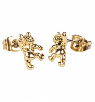 14kt Gold Plated Winnie The Pooh Stud Earrings from Disney Couture 14kt Gold Plated Winnie The Pooh Stud Earrings from Disney Couture