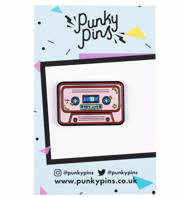 90s Mix Tape Enamel Pin from Punky Pins 90s Mix Tape Enamel Pin from Punky Pins