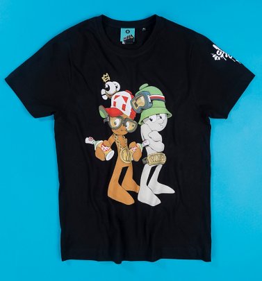 Aardman x Cheo Morph And Chas Black Organic T-Shirt Aardman x Cheo Morph And Chas Black Organic T-Shirt