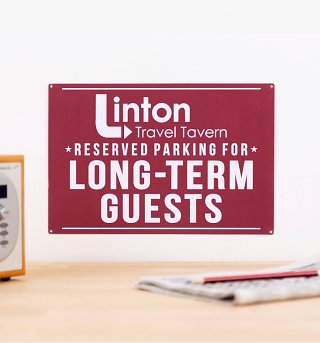 Alan Partridge Linton Travel Tavern Parking Sign Alan Partridge Linton Travel Tavern Parking Sign