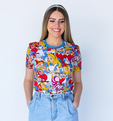 Alice In Wonderland All Over Print T-Shirt from Cakeworthy Alice In Wonderland All Over Print T-Shirt from Cakeworthy