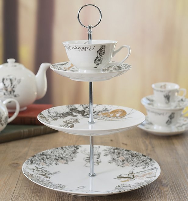 Alice In Wonderland Victoria & Albert Museum 3 Tier China Cake Stand Alice In Wonderland Victoria & Albert Museum 3 Tier China Cake Stand