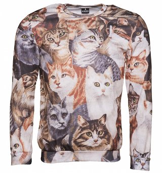 All Over Print Cats Montage Sweater from Mr Gugu & Miss Go All Over Print Cats Montage Sweater from Mr Gugu & Miss Go