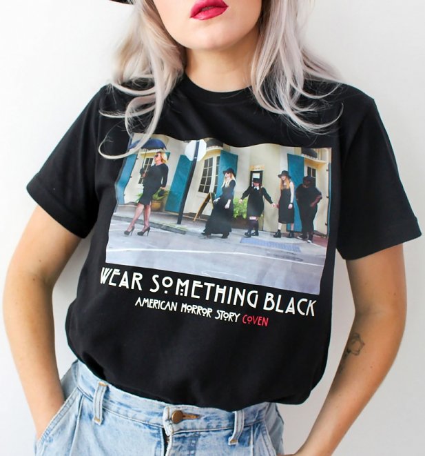 American Horror Story Wear Something Black T-Shirt from Cakeworthy American Horror Story Wear Something Black T-Shirt from Cakeworthy