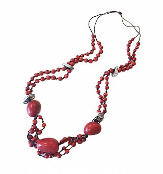 Artisan Coca-Cola Rainforest Seeds Necklace from Coletivo Artisan Coca-Cola Rainforest Seeds Necklace from Coletivo