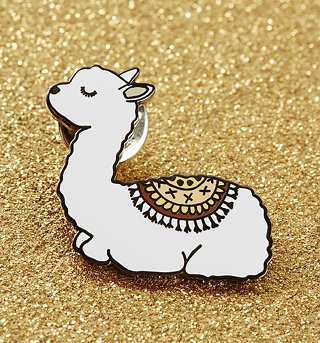 Baby Llama Enamel Pin from Punky Pins Baby Llama Enamel Pin from Punky Pins