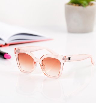 Baby Pink Oversized Sunglasses from Jeepers Peepers Baby Pink Oversized Sunglasses from Jeepers Peepers