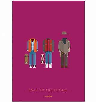 Back To The Future Costumes 11" x 14" Art Print Back To The Future Costumes 11" x 14" Art Print