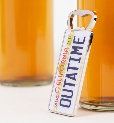Back To The Future Outatime Numberplate Bottle Opener Back To The Future Outatime Numberplate Bottle Opener