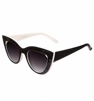 Black And White Cats Eye Sunglasses from Jeepers Peepers Black And White Cats Eye Sunglasses from Jeepers Peepers