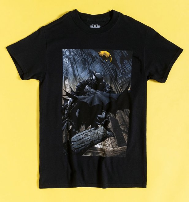 Black Batman Gotham City Night T-Shirt Black Batman Gotham City Night T-Shirt