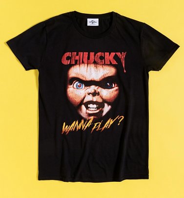 Black Child's Play Chucky Wanna Play T-Shirt