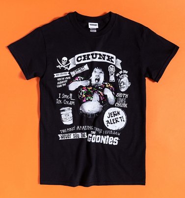 Black Chunk Truffleshuffle Goonies T-Shirt Black Chunk Truffleshuffle Goonies T-Shirt