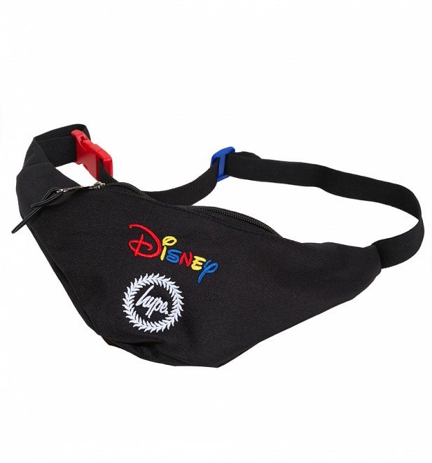 Black Disney Embroidered Logo Bum Bag from Hype Black Disney Embroidered Logo Bum Bag from Hype