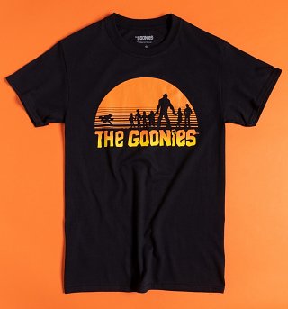 Black Goonies Sunset Silhouette T-Shirt Black Goonies Sunset Silhouette T-Shirt