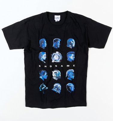 Black Marvel Avengers Endgame Heads T-Shirt Black Marvel Avengers Endgame Heads T-Shirt