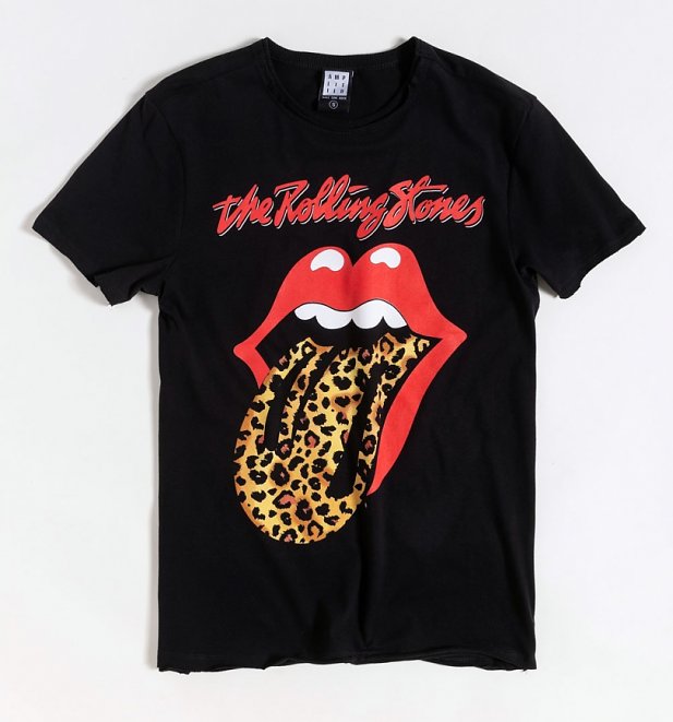 Black Rolling Stones Voodoo Lounge T-Shirt with Back Print from Amplified