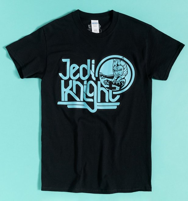 Black Star Wars Ahsoka Tano Jedi Knight T-Shirt