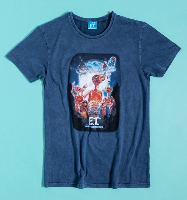 Black Vintage E.T Acid Wash T-Shirt Black Vintage E.T Acid Wash T-Shirt