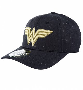 Black Wonder Woman Gold Galaxy Logo Baseball Cap Black Wonder Woman Gold Galaxy Logo Baseball Cap