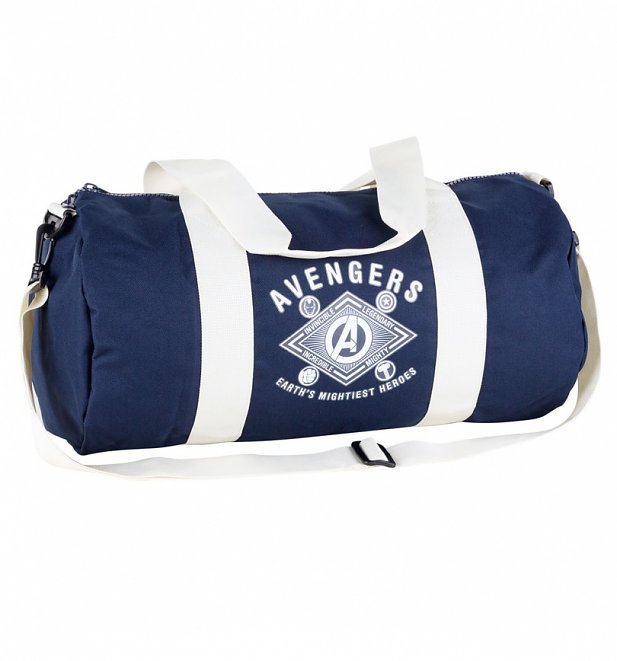 Blue Marvel Comics Avengers Barrel Sports Bag Blue Marvel Comics Avengers Barrel Sports Bag