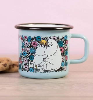 Blue Moomins Sweetheart Enamel Mug by Muurla Blue Moomins Sweetheart Enamel Mug by Muurla
