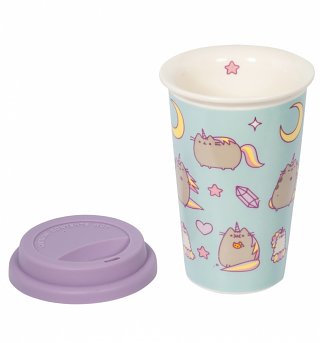 Blue Pusheen Unicorn Ceramic Travel Mug Blue Pusheen Unicorn Ceramic Travel Mug