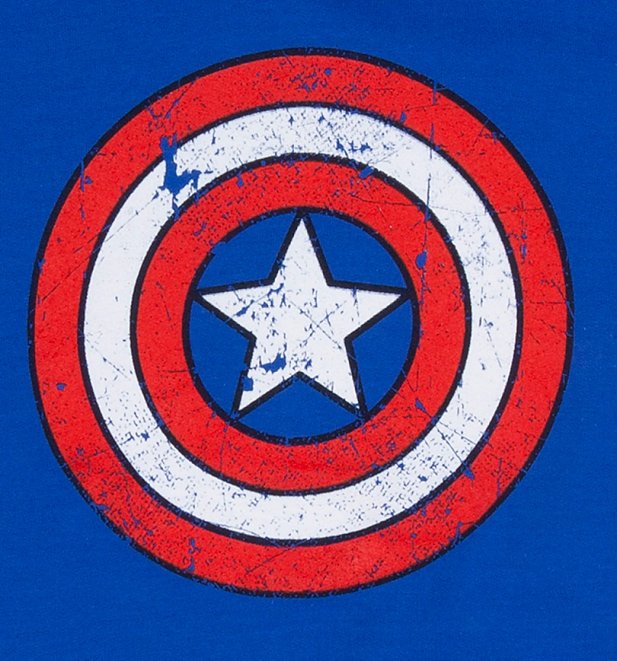 Captain America Distressed Shield Hoodie Captain America Distressed Shield Hoodie