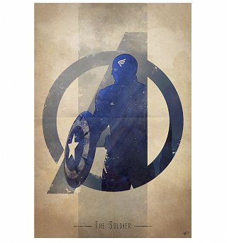 Captain America The Soldier 11.7" x 16.5" Art Print Captain America The Soldier 11.7" x 16.5" Art Print