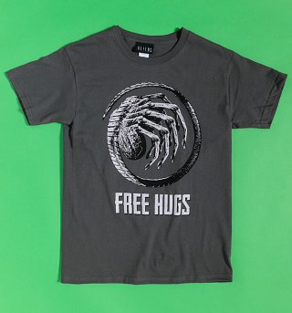 Charcoal Alien Free Hugs T-Shirt Charcoal Alien Free Hugs T-Shirt