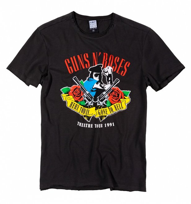 Charcoal Guns N' Roses Gone To Hell T-Shirt from Amplified Charcoal Guns N' Roses Gone To Hell T-Shirt from Amplified