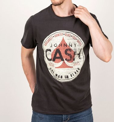 Charcoal Johnny Cash The Man In Black T-Shirt from Amplified Charcoal Johnny Cash The Man In Black T-Shirt from Amplified