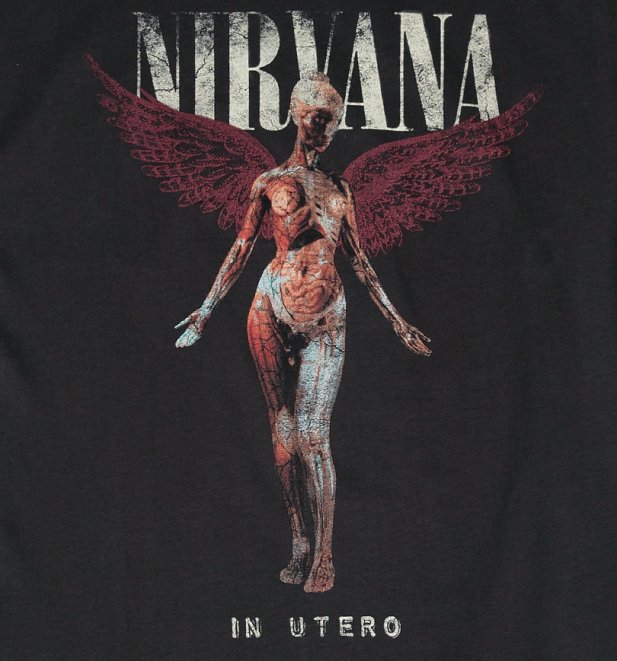Charcoal Nirvana In Utero T-Shirt from Amplified Charcoal Nirvana In Utero T-Shirt from Amplified