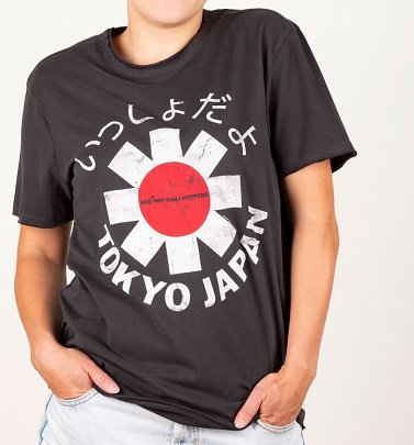 Charcoal Red Hot Chili Peppers Tokyo Japan T-Shirt from Amplified Charcoal Red Hot Chili Peppers Tokyo Japan T-Shirt from Amplified